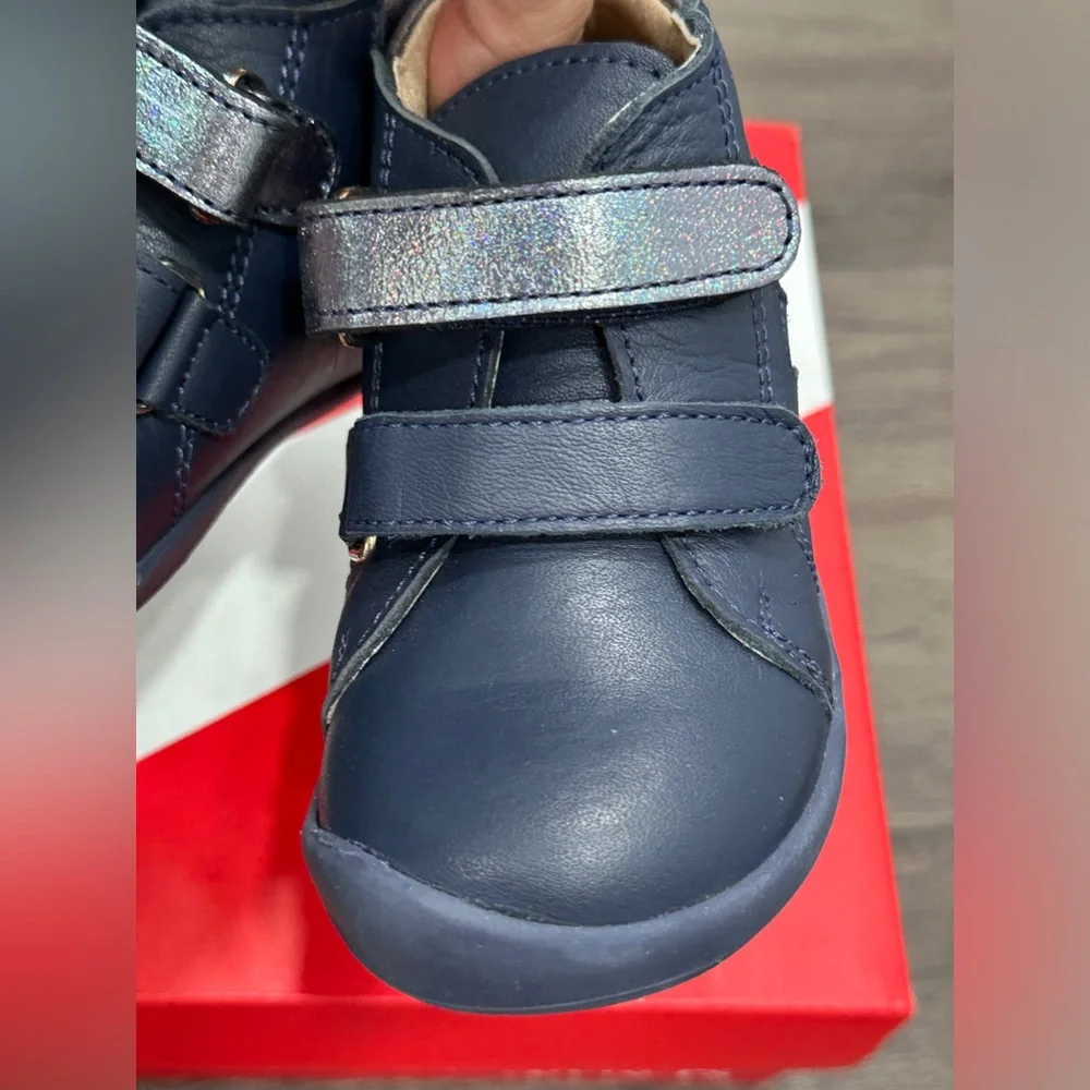 Kickers navy blue kids shoes. Size 22. US size 6. Brand new in box